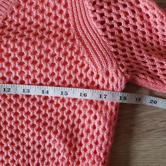 Croft & Barrow Pink Double Layer Loose Knit Sweater - Picture 9 of 11
